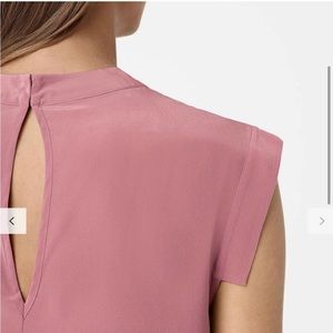 All Saints Tonya Stitch Dress Mauve Pink Silk